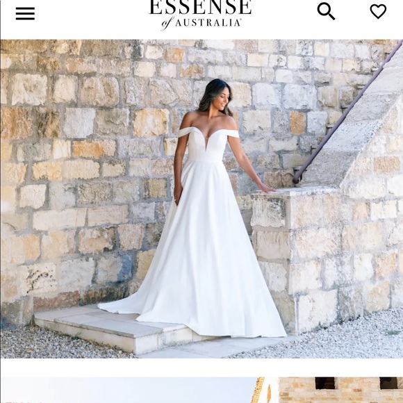 CLASSIC SATIN BALLGOWN WITH POCKETS AND OFF-THE-SHOULDER SLEEVES